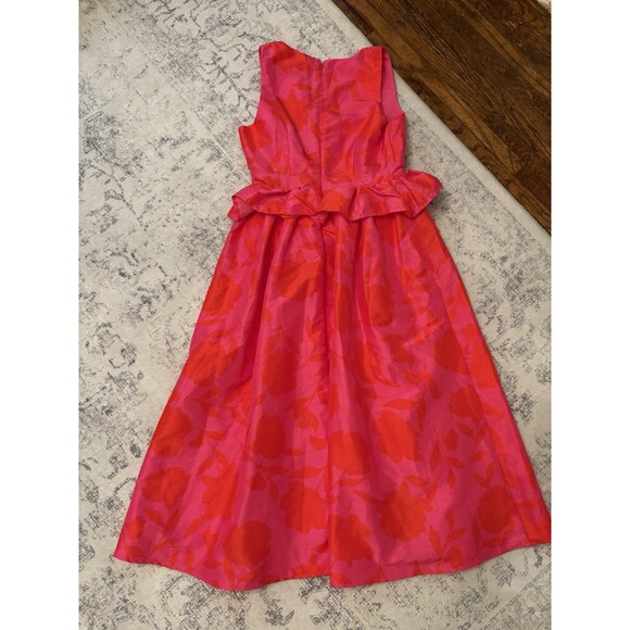 Kate Spade x Target Classic Rose Peplum Midi Dress Size 4 NWT Pockets Cocktail - Picture 4 of 10